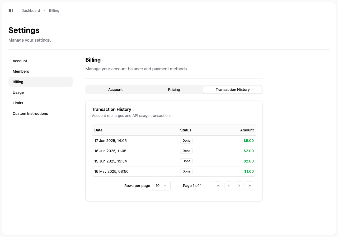 Billing Management